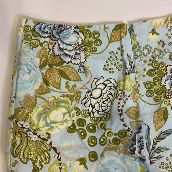 Talbots | Sky Blue Floral Cotton/Spandex Pencil Skirt | 12 - Picture 8 of 13